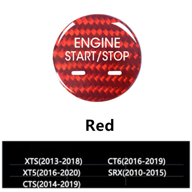 

Для Cadillac XTS XT5 CT6 SRX CTS ESCALADE CT6 разъем аксессуары наклейка из углеродного волокна интерьер автомобиля запуск двигателя красный