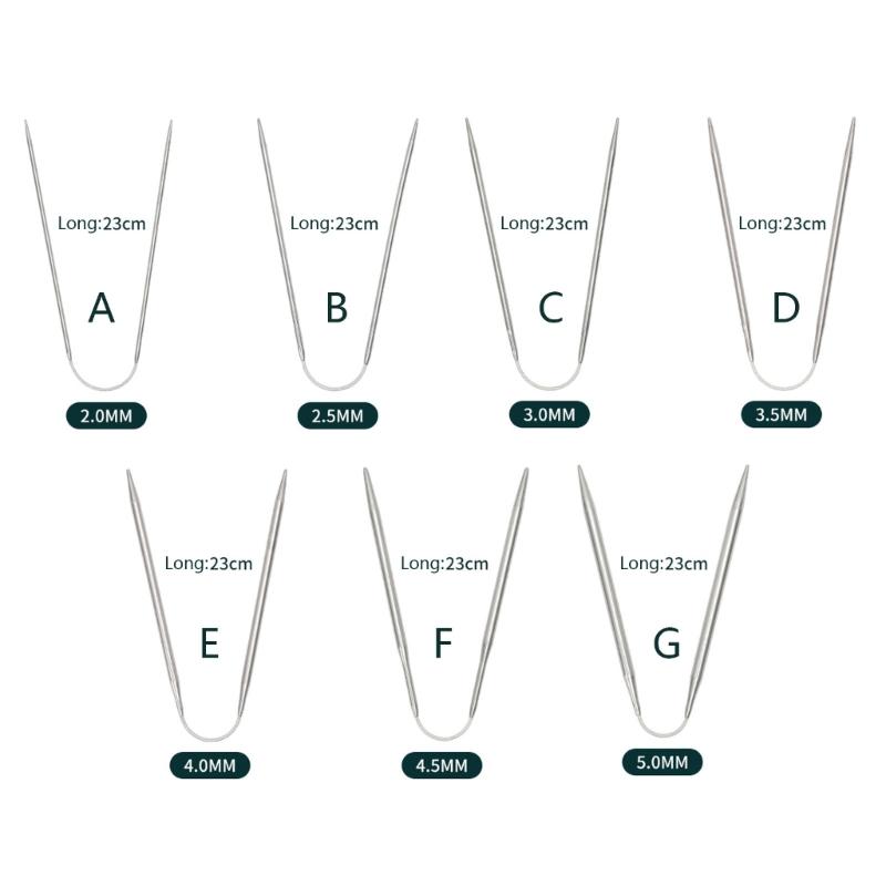 3PCS Steel Circular Knitting Needle with Wire for Blanket Crochet Knitting Needle for Weaving Knitting