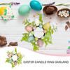 Easter Candle Rings Wreath Pillar Candle Holder Candle Ring Greenery Wreath Tabletop Ornaments Desk Easter Floral Decorations