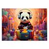 Wallpaper Panda in headphones