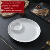 Ceramic Round Braised Platter Plate with Sauce Dish