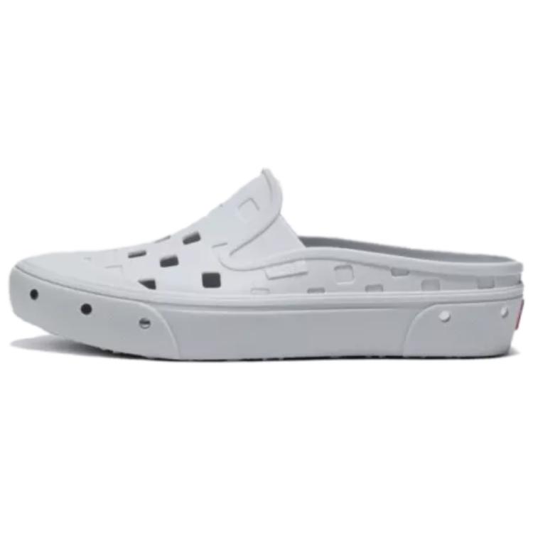 Vans Slip On Mule Trk Comfortable Simple Clogs Unisex Footwear White Gray VN0005V8FYN
