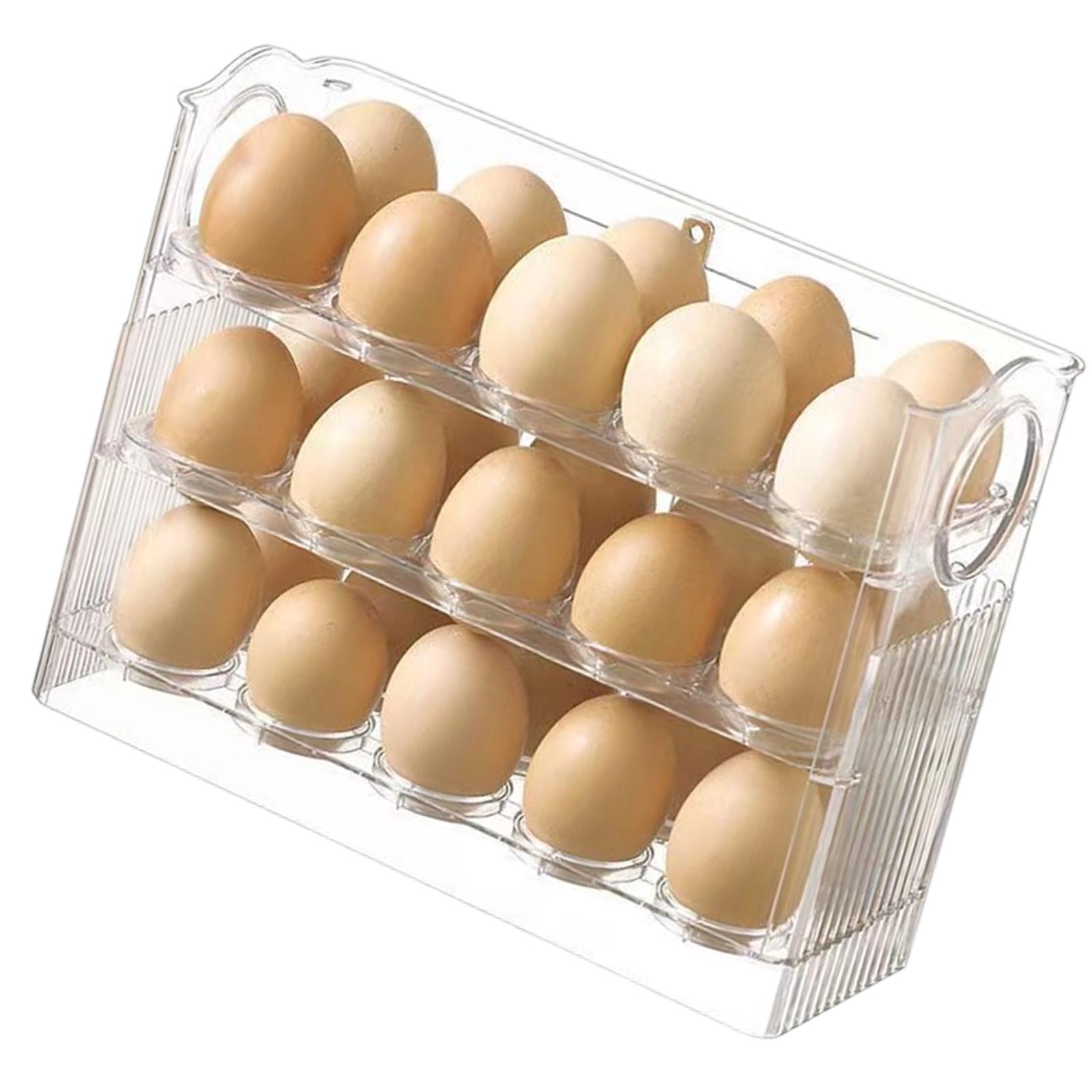 Convenient Space Saving Eggs Organizers Efficient Rotating Eggs Tray Transparent Refrigerator Box Kitchen Accessories чистый