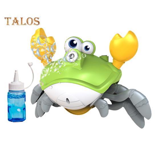 

Ходячий краб, автоматическая мыльная машина, со светодиодными огнями и музыкой, электрический игровой набор для игр с мыльными пузырями для детей зелёный