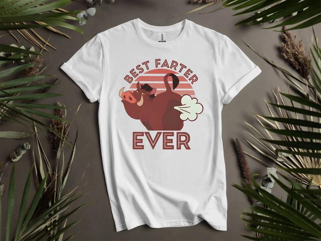 Vintage Pumbaa Best Farter Ever T-shirt T shirt Men Women Unisex Tshirt K876