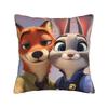 Zootopia Judy Nick Square Pillow Cases Valentines Day Cushion Covers  Zipper Decorative Throw Pillow Case Cover for Car 40*40cm