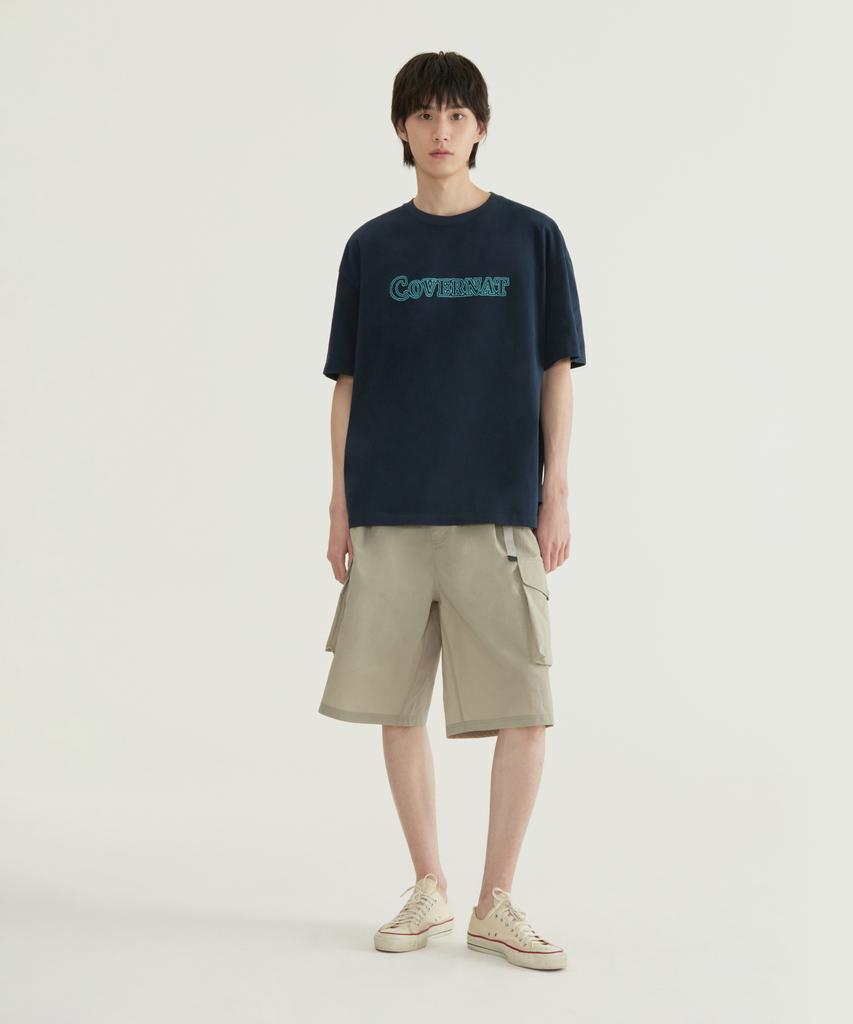 COVERNAT Neon Logo Graphic T-Shirt White