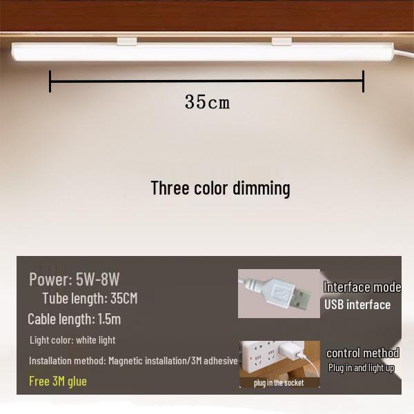 Modern Minimalist LED Desk and Ceiling Lamp - Dimmable, Color-Changing, Perfect for Student Dorms