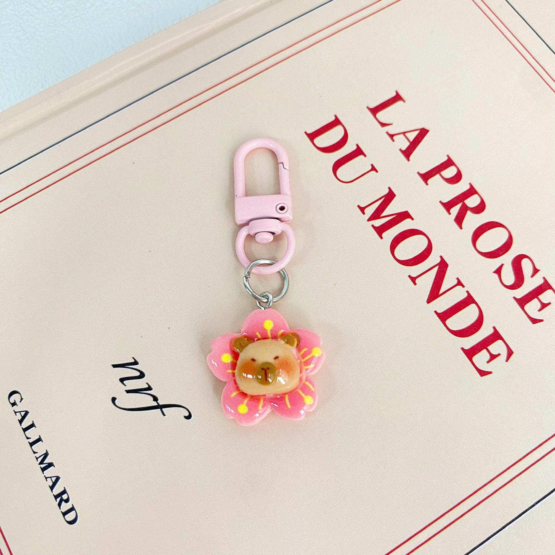 Capybara Moe Particles Cute Keychain - Girly Backpack Pendant & Best Friend Gift.