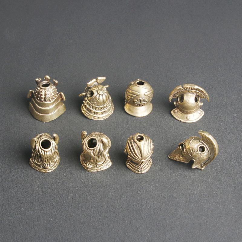 Brass Skull Head Paracord & Keyring Pendant DIY Accessory