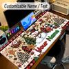 Christmas Theme Personalized Mouse Pad Custom Name Text Non Slip Desk Pad For Laptop Office Desktop