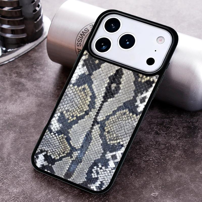 Cobra Python Snake Skin Phone Case For iPhone 17 16 15 14 13 12 11 Pro Max Plus 17Air Soft Silicone Cover