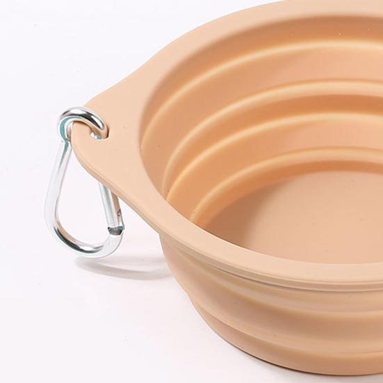 600ML Pet Bowl Convenient Foldable Silicone Dog Bowls Portable Easy To Clean Cat Dog Food Bowl Pet Supply