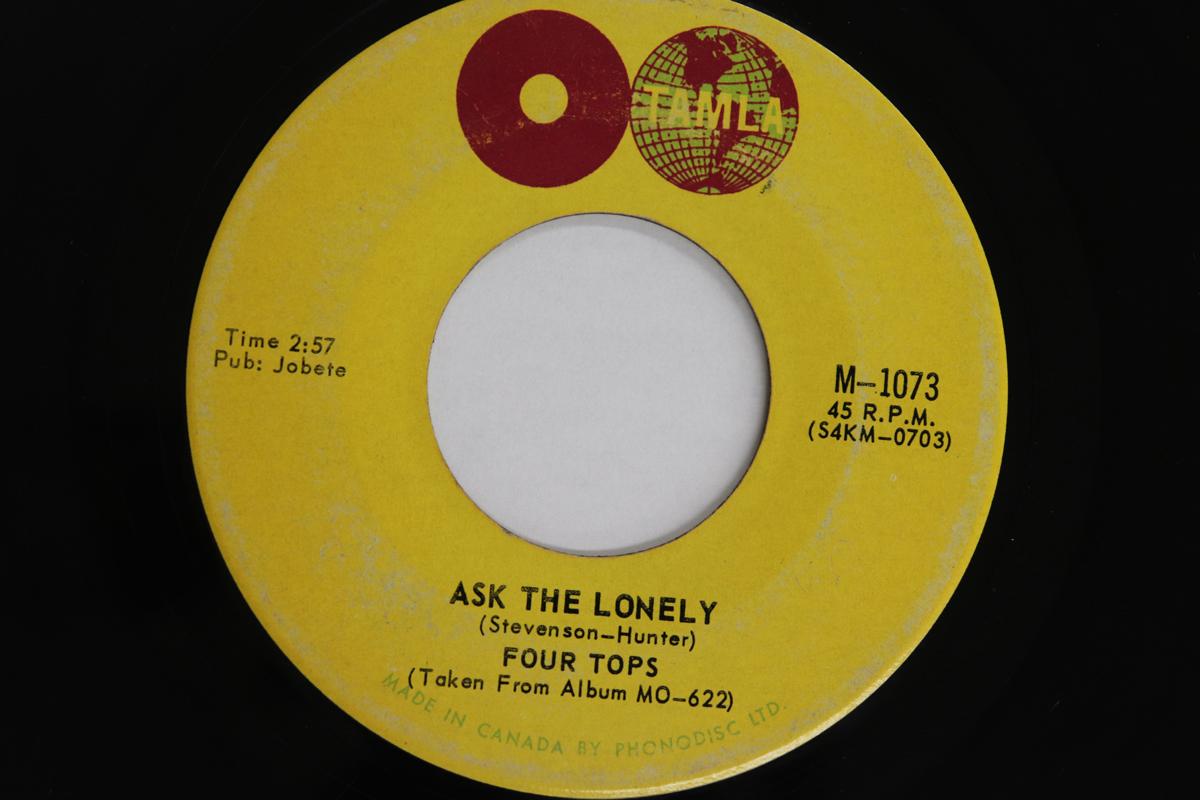 

7-дюймовая пластинка FOUR TOPS - Ask The Lonely / Where Did You Go M1073 TAMLA 1965 Канада Соул/Фанк Б/У