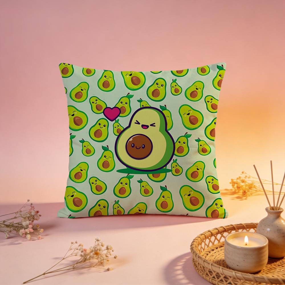 Fresh Minimal Avocado Print Cushion Cover Comfortable Durable Pillow Cover MultiScene for Home Office Car Sofa