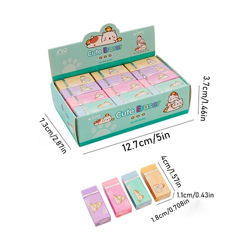 50pcs Cute Erasers Wholesale Fun Desk Pets Pencil Erasers for School Supplies Prize Office Supplies Gifts Party