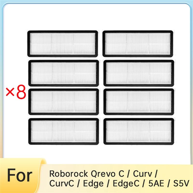A65T-8 ST Filter För Roborock Qrevo C / Curv / Curvc / Edge / Edgec / 5AE / S5V Dammsugartillbehör