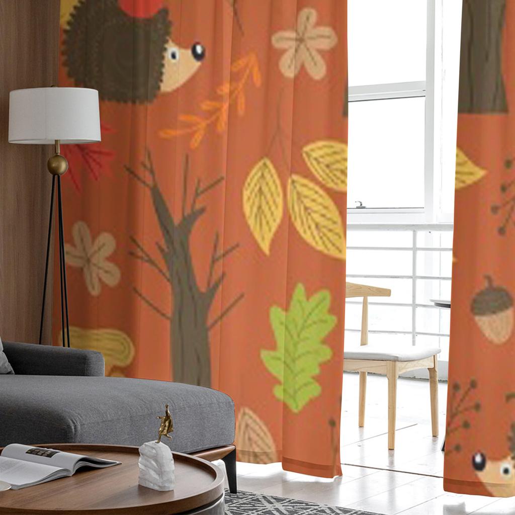 Igel Illustration Tüll Transparente Fenstervorhänge für Wohnzimmer Das Schlafzimmer Moderne Chiffon Voile Organza Vorhänge Dekor Vorhänge
