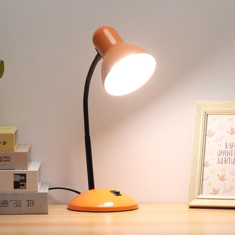 LED Eye-Friendly Desk Lamp: Minimalist Metal Reading Light for Students