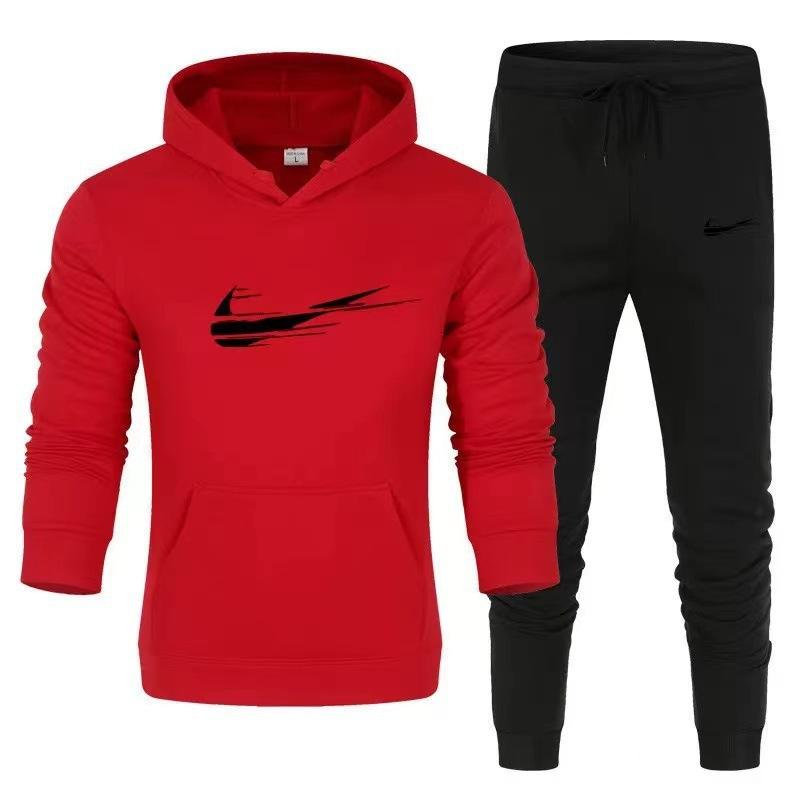 Nuovo Pullover Casual Sportivo Autunno e Primavera Felpa con Cappuccio Stampata Moda Uomo
