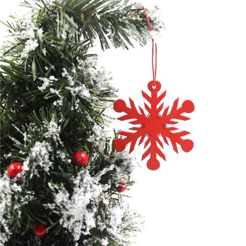 6pcs Christmas Wooden  Pendants Ornaments For Xmas Tree Ornaments Christmas Party Decorations Kids