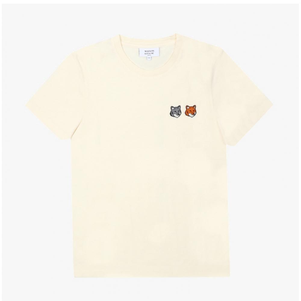Женская футболка Maison KiTsune с двойной нашивкой-лисой P702 OW011CFKJ7026 P702 (XS)