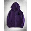 Men'S Casual Cardigan Sweatshirt with Gothic Pentagram Print for Autumn And Winter