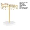 Hair Claw Holder with 16 Removable Hooks Round Base Easy Installation Store Hair Accessories Jewelry Holder