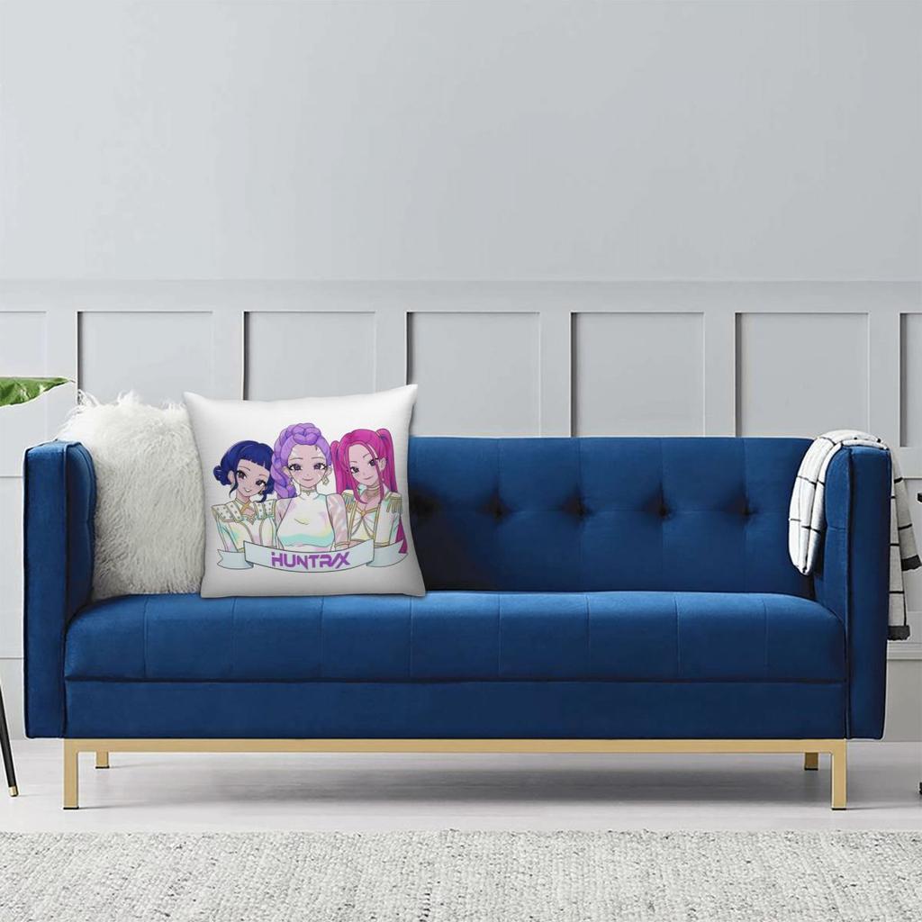 KPop Demon Hunters Huntrix Pillowcase Printed Fabric Cushion Cover Decoration Throw Pillow Case Cover Home Drop Shipping 40*40cm