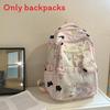 Capacity Large Backpack With Grid And Cartoon Dog Cat Print Design Daily For