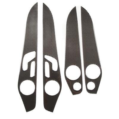 Car Inner Door Panel Cover Carbon Fiber Driver Memory Key Rear Speaker Decor Sticker Replacement