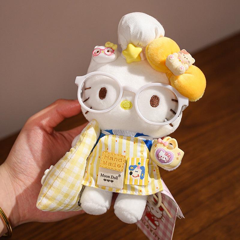 Hellokitty Plush Toys 15Cm Kitty Cat Stuffed Pendant Keychain Kawaii Toys Hobbies Collection Decor Toys Adorably Birthday Gifts