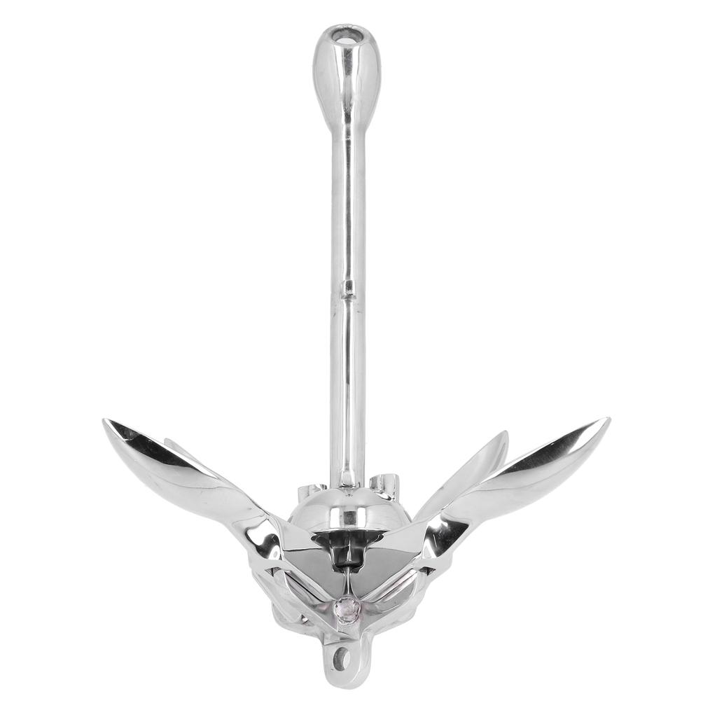 7lbs Foldable Grapnel Anchor 316 Stainless Steel Practical Hardware for Marine Boat Yacht