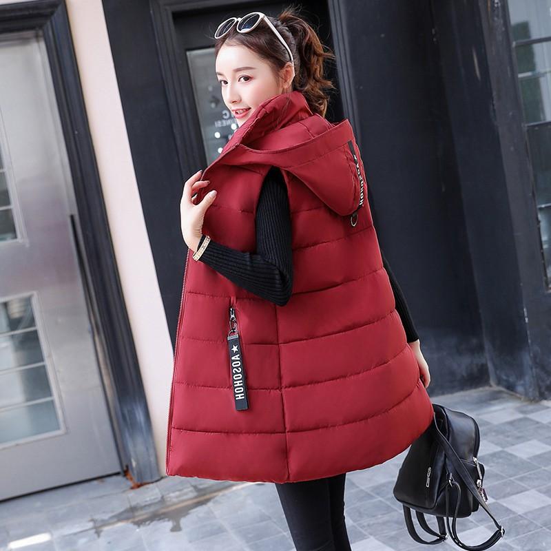 Gilet Imbottito Caldo da Donna Cappotto Senza Maniche di Media Lunghezza Chic Casual da Ufficio Capospalla Invernale
