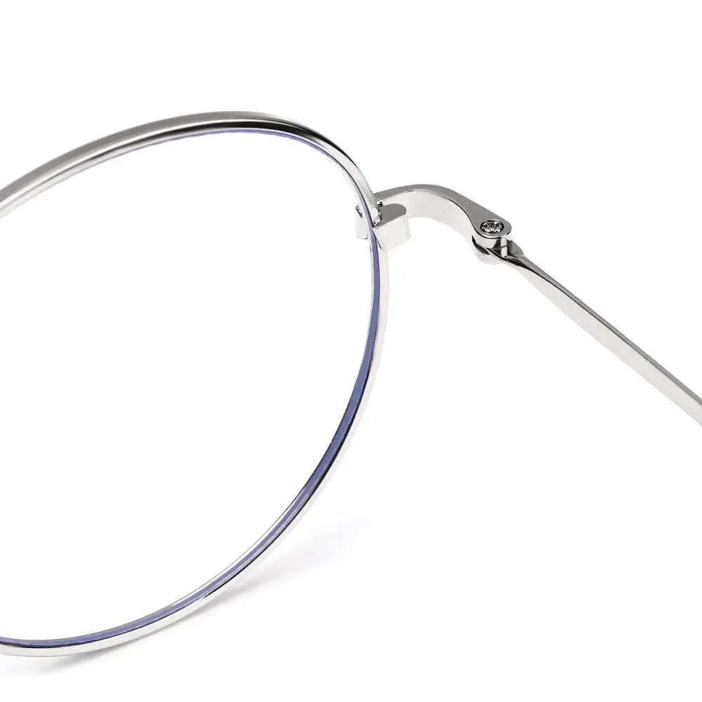 Vintage Classic Anti-Blue Light Glasses Oval Metal Frame Brand Designer Fashion Round Metal Optical Frames Computer Glasses