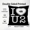 Rock Band U-U2 Cushion Cover Premium Comfort Reversible Pillow Cover - Dual - Use Design for Home & Car