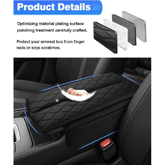Autorder Center Console Cover for 2023 2024 2025 Mazda CX-50 CX50 Accessories Armrest Cover Leather Armrest Cushion Anti-Scratch Protector with