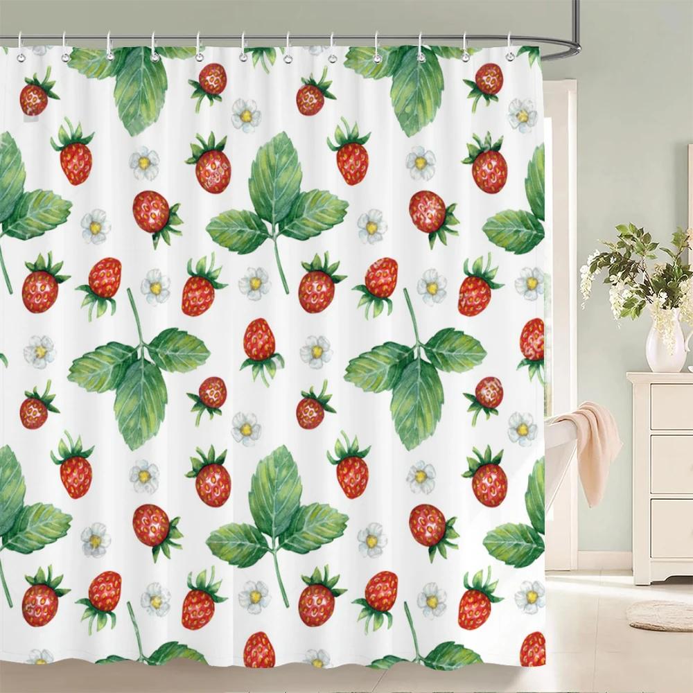 Fresh Fruit Pineapple Shower Curtain 3D Bath Screen Waterproof Fabric Bathroom Decor Large 240X180 With Hook Bathroom Curtains