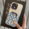 Handyhülle Für iPhone 17 Pro Max 14 Plus 11 12 13 14 15 16 Pro 17Air Vintage Blume Schwarze Katze Litschi-Textur Silikon Weiche Hülle