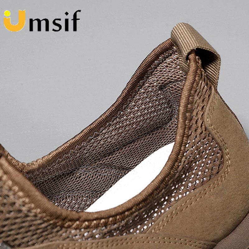 Férfi új nyári szabadtéri sportcipők légáteresztő hálós alkalmi cipők üreges cipők könnyű hálós cipők szandálok