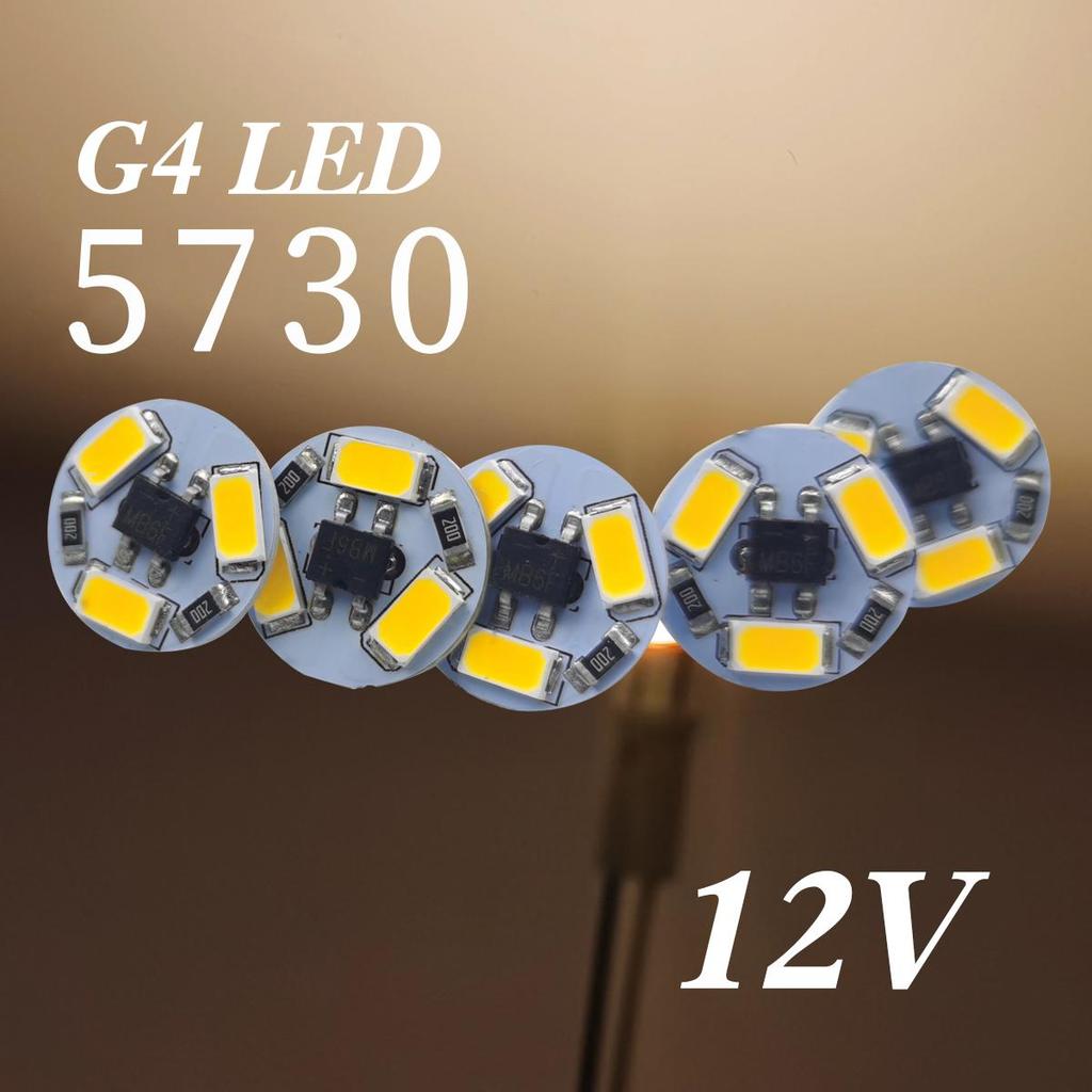 20pcs G4 LED Bulb 12V SMD 5730 White/Warm White for Range Hood Crystal Chandelier Cabinet Lighting