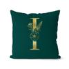 45x45cm Oro 26 Lettere Verde Federa Foglia Fiore Pianta Soggiorno Divano Ufficio Copricuscino Decorazione Casa