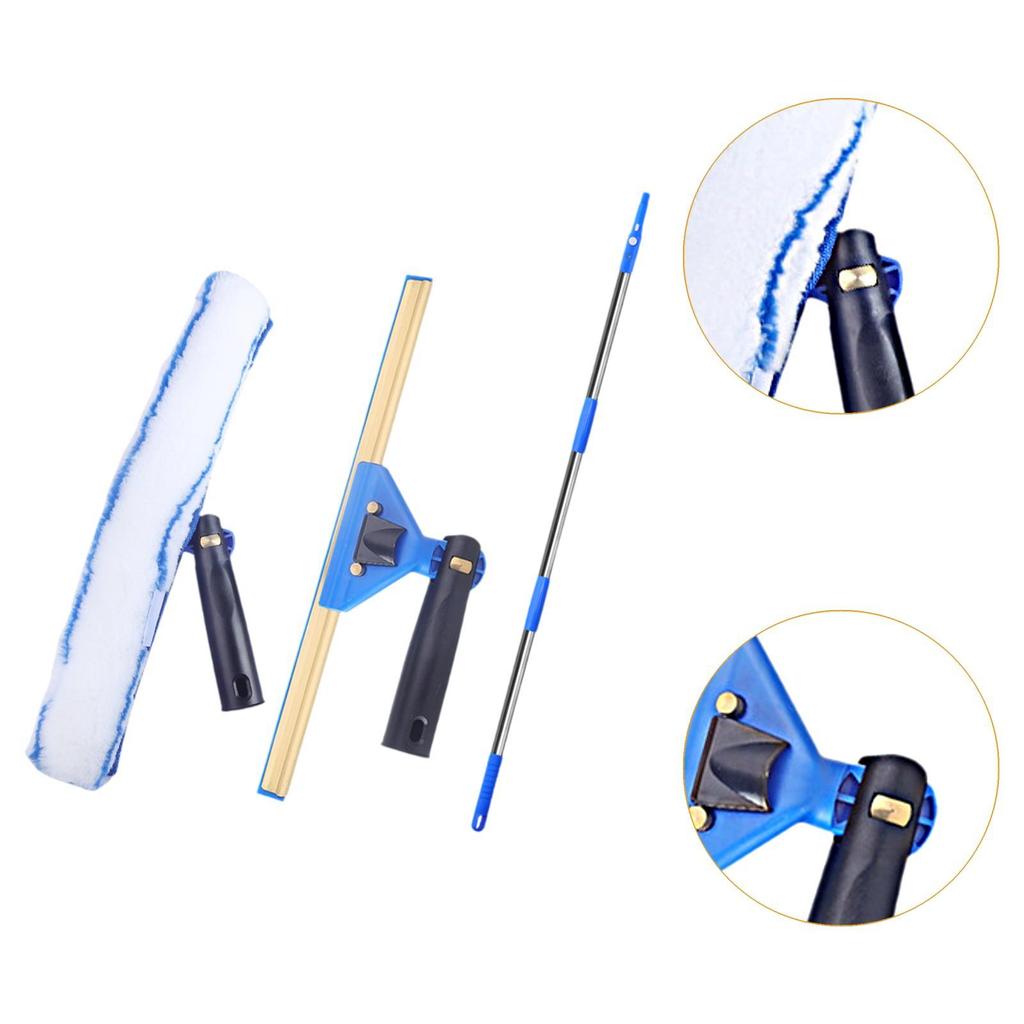 3Pcs Glass Cleaning Scraper Set Window Cleaner Tool Self Assembly Rotate Glass Cleaner Tool for Car Patio Bathroom Shower Window