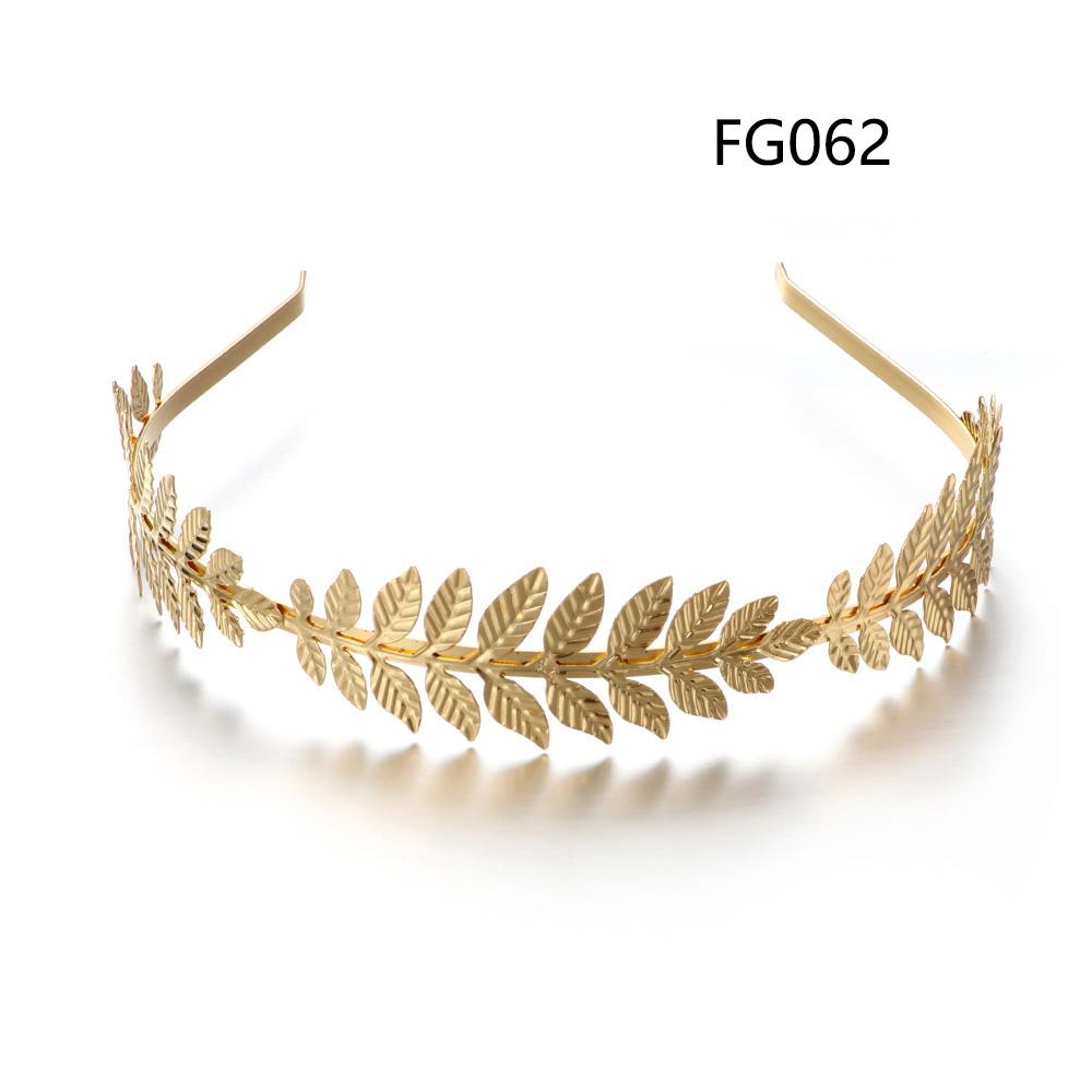 Retro Gold Leaf Wedding Roman Bride Greek Women Hair Accessories Bride Head Jewel Headband Head Tiaras Crown Jewelry Hair Hoop