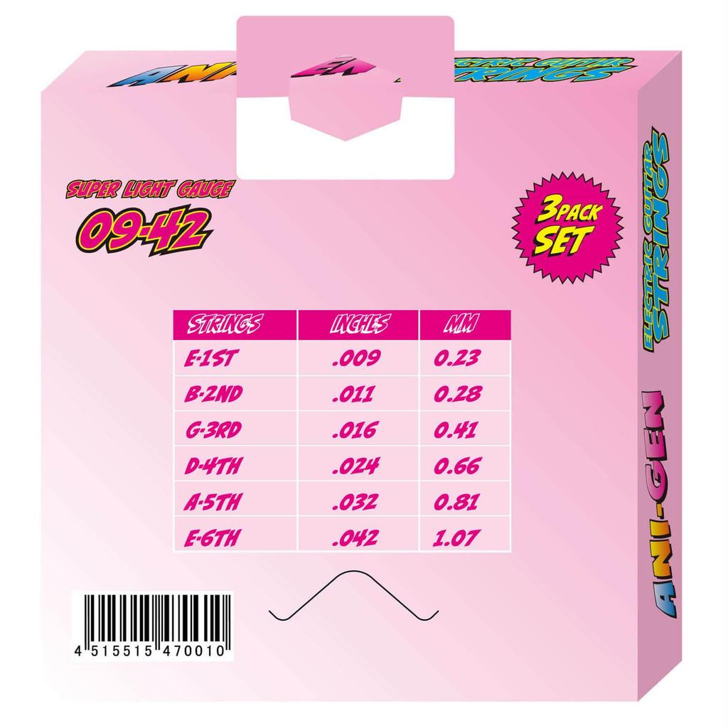 Electric Guitar ANI-GEN Strings, 3-Pack [009-042] ANI-SE09