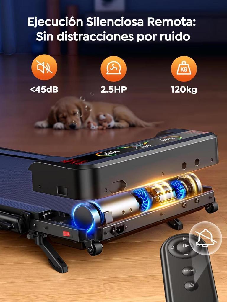 HOMETRO HM4 5 in 1 Foldable Running Tape 9% Inclination 2.5 HP Walking Tape LED Screen Walking Pad Magnetic Remote Mute App&Bluetoot