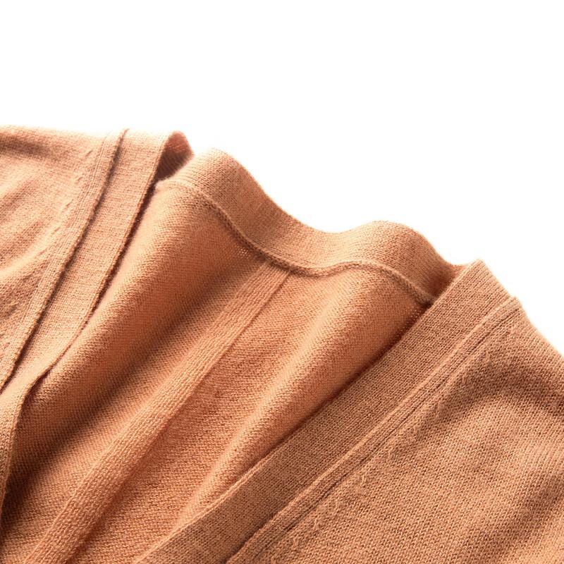 TUHUANG Women's Pure Wool V-Neck Cardigan Sweater