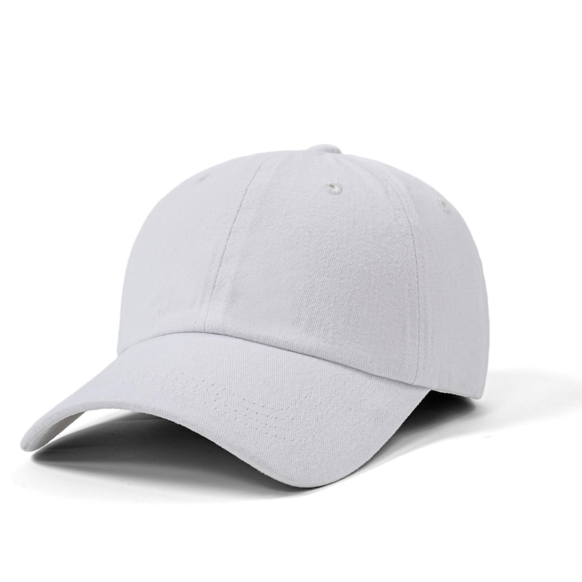 Washed Cotton 6 Panel Adjustable Dad Hat Distressed Soft Crown Baseball Cap Vintage Embroidered Logo Casual Streetwear Adults 56-60cm белый