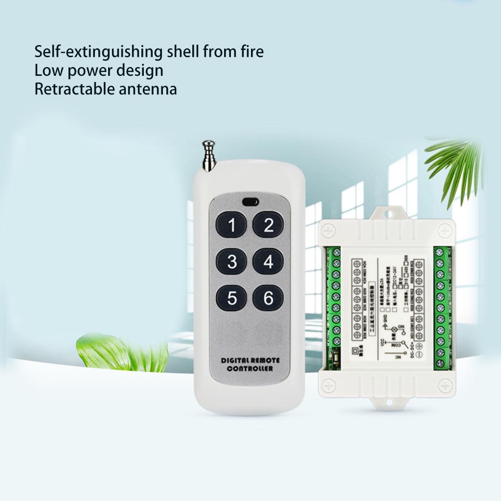 DC 12v 6ch 6ch Rf 315/433mhz Wireless Remote Control Switch System,3000m Long Distance, Transmitter + Receiver