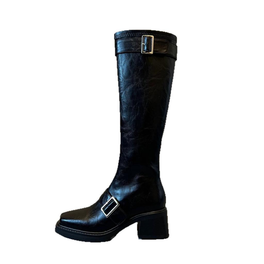 2026 Autumn/winter New Women's High-heeled Boots Long Tube Rubber Boots Pointed Toe Long Tube For Women
